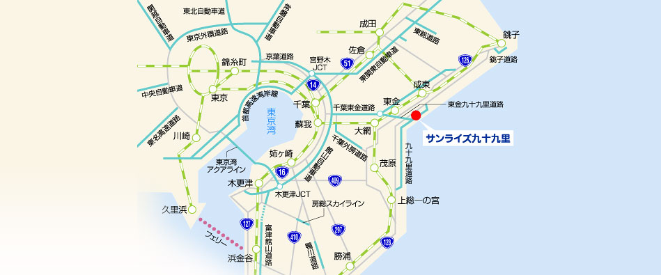 画像:サンライズ九十九里map